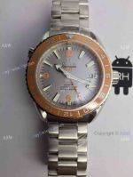 Replica Swiss Omega Seamaster GMT Watch SS Orange Bezel